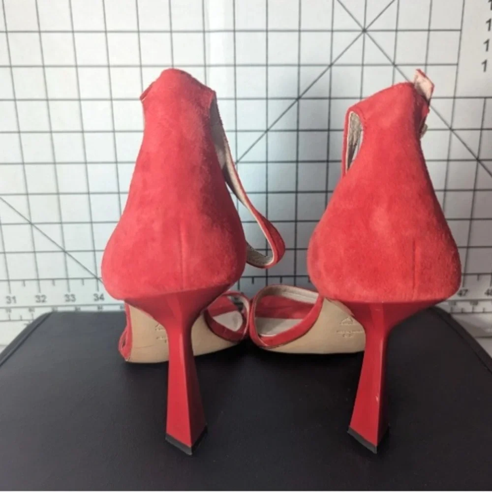 NEW-Size 8.5M Womens AD & Daughters Vero Cuoio Stiletto High Heeled Sandals Red